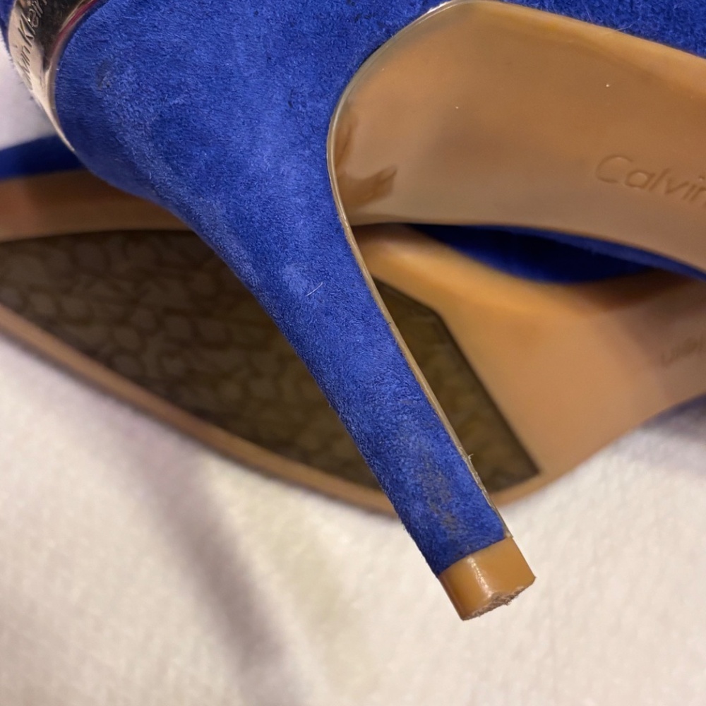 Calvin Klein Gayle Kid Suede Women Pumps Sz 9.5 - Picture 12 of 12